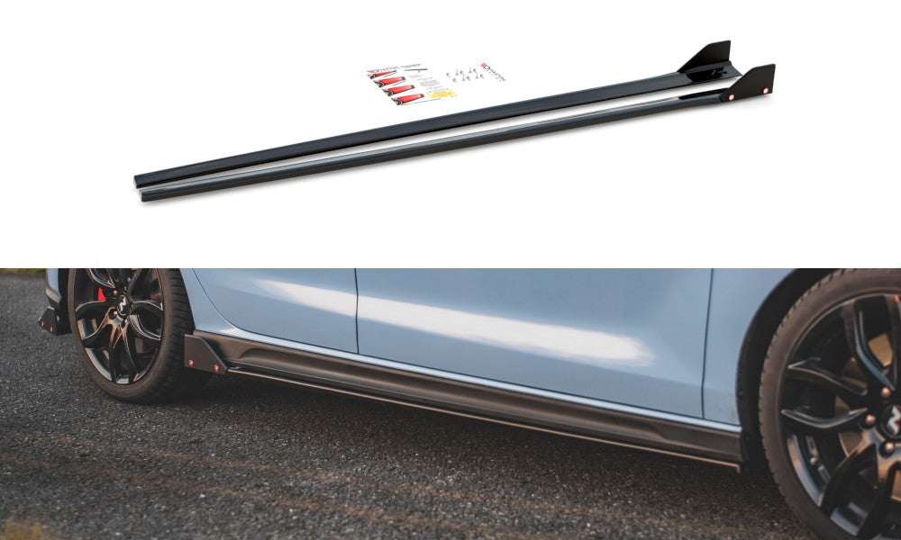 Seitenschweller Ansatz Cup Leisten + Flaps V.5 für Hyundai I30 N - Aerowerk.