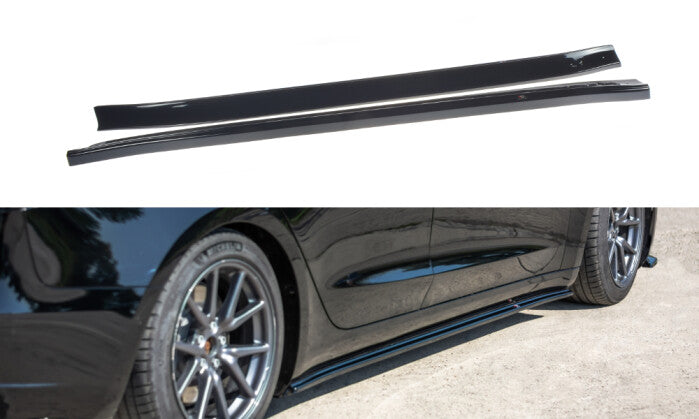 Seitenschweller Ansatz Cup Leisten für Tesla Model 3 / Model 3 Performance Mk1 / Mk1 FL - Aerowerk.