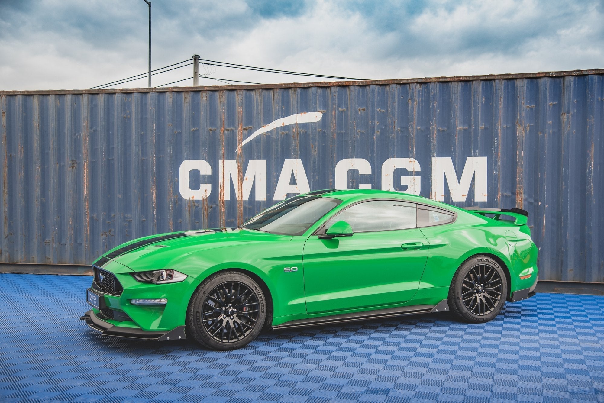 Maxton Design - Seitenschweller Ansatz + Flaps für Ford Mustang GT Mk6 Facelift - Aerowerk.