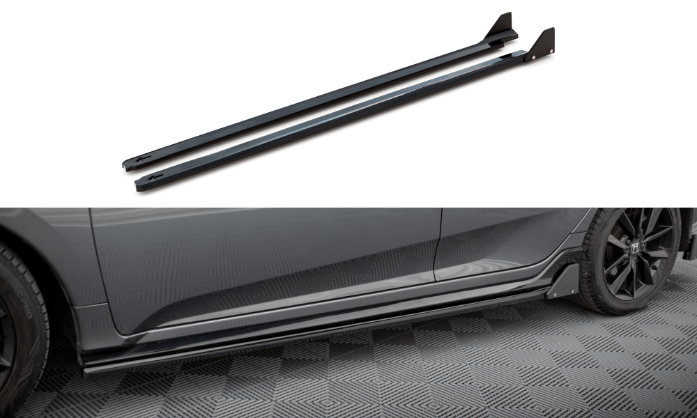 Maxton Design - Seitenschweller Ansatz + Flaps für Honda Civic Sport Mk 10 - Aerowerk.