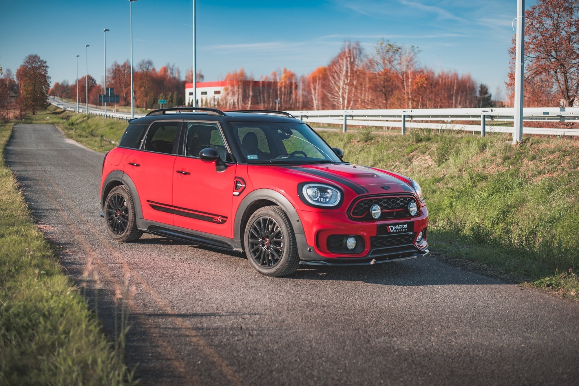 Maxton Design - Seitenschweller Ansatz für Mini Countryman Mk2 F60 JCW schwarz matt - Aerowerk.