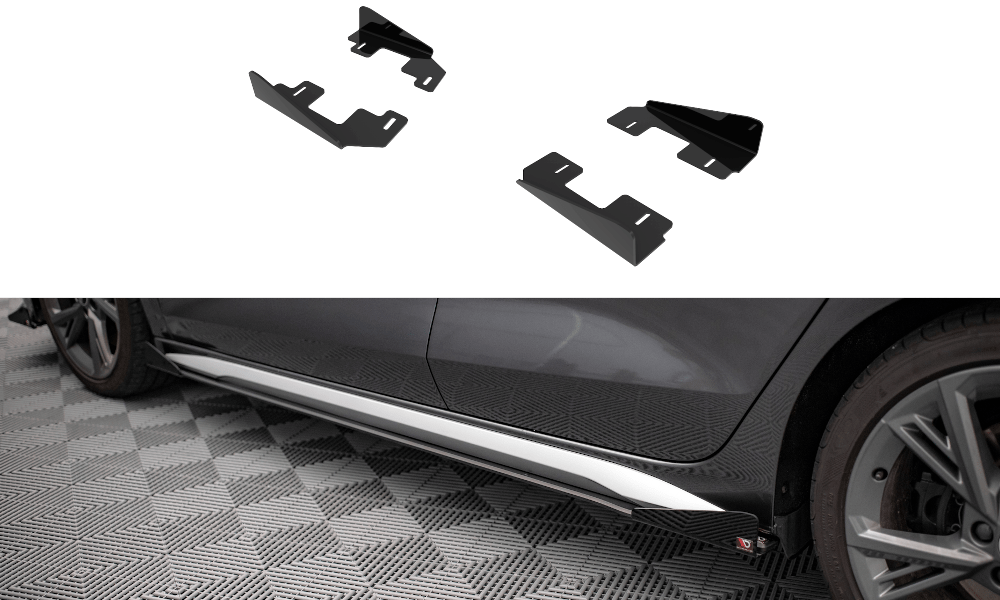 Maxton Design - Seitenschweller Flaps für Audi S3 / A3 S - Line 8Y / 8Y Facelift - Aerowerk.