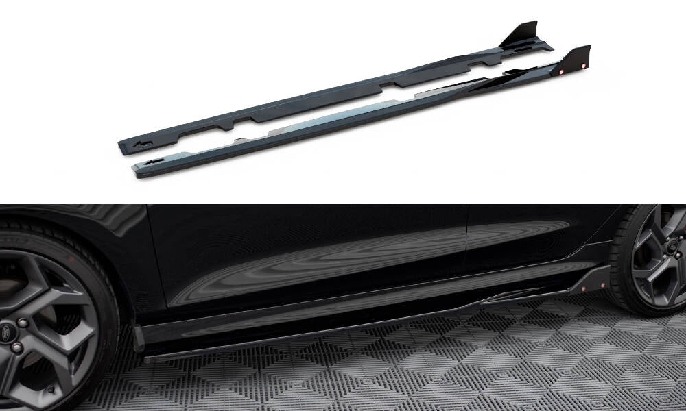Maxton Design - Seitenschweller V2 Ansatz für + Flaps für Ford Fiesta ST / ST - Line - Aerowerk.