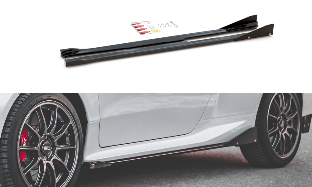 Maxton Design - Seitenschweller V2 Ansatz für für + Flaps Toyota GR Yaris Mk4 - Aerowerk.