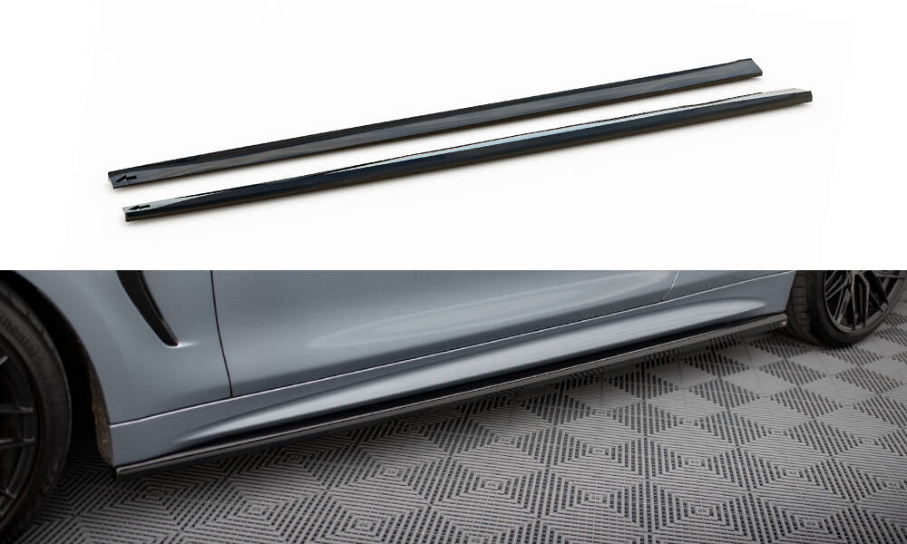 Maxton Design - Seitenschweller V.3 Ansatz für für BMW 4er Coupe / Gran Coupe / Cabrio M - Paket F32 / F36 / F33 - Aerowerk.