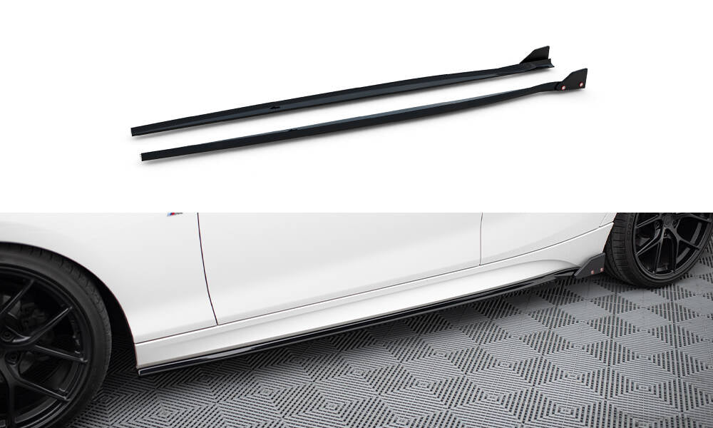 Maxton Design - Seitenschweller V.4 Ansatz für + Flaps BMW 1er M - Paket / M140i F20 Facelift - Aerowerk.