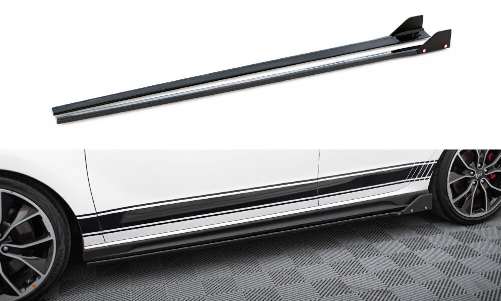 Maxton Design - Seitenschweller V5 Ansatz für + Flaps Hyundai I30 N Mk3 / Mk3 FL Hatchback/Fastback - Aerowerk.