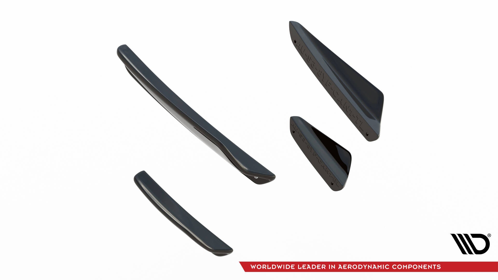 Maxton Design - Stoßstangen Flaps Wings vorne Canards für Audi A3 S - Line Limousine / S3 Limousine 8Y Facelift - Aerowerk.