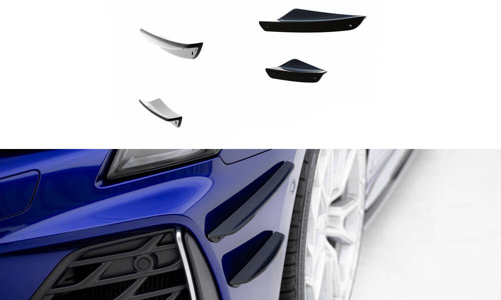 Maxton Design - Stoßstangen Flaps Wings vorne Canards für Audi A3 S - Line Limousine / S3 Limousine 8Y Facelift - Aerowerk.