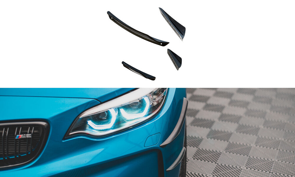 Stoßstangen Flaps Wings vorne Canards für BMW M2 F87 - Aerowerk.