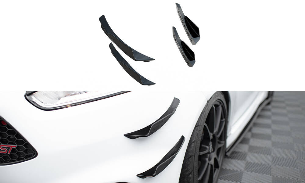 Maxton Design - Stoßstangen Flaps Wings vorne Canards für Ford Fiesta 7 ST Facelift - Aerowerk.
