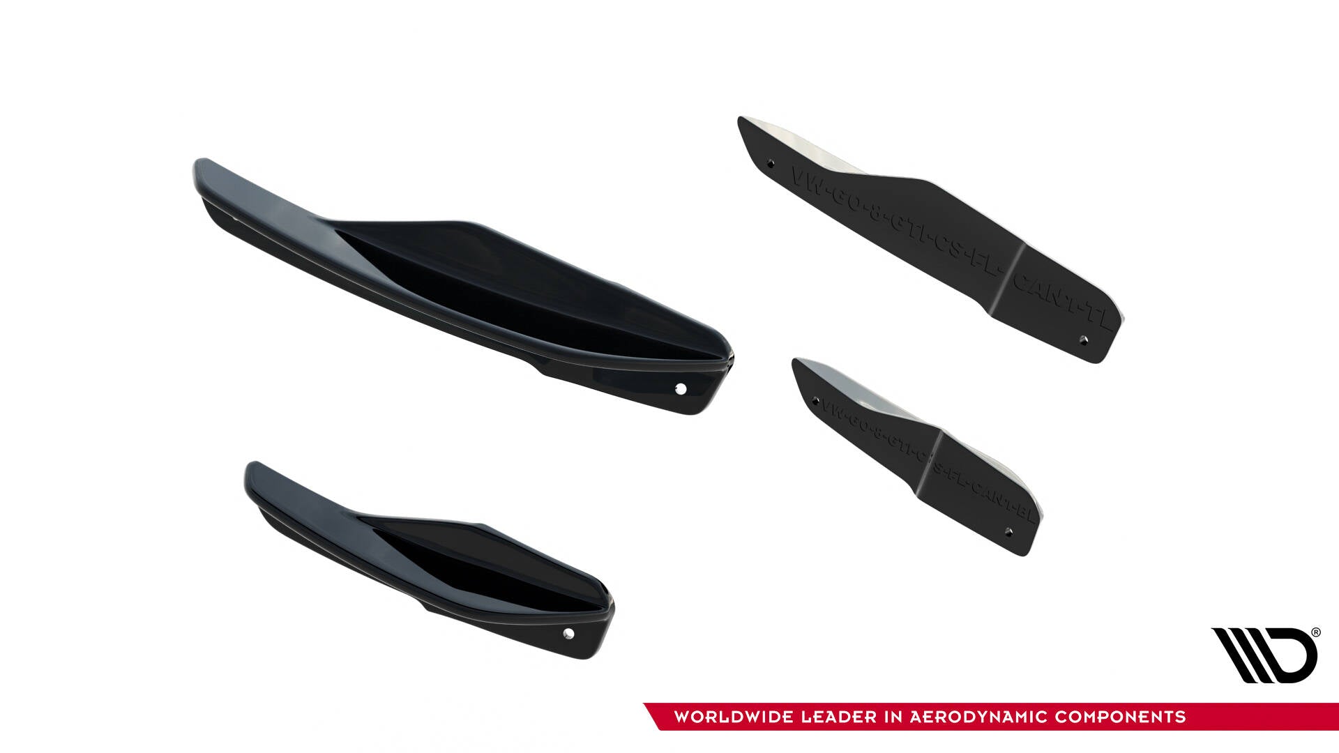 Maxton Design - Stoßstangen Flaps Wings vorne Canards für VW Golf GTI Clubsport Mk8 Facelift - Aerowerk.