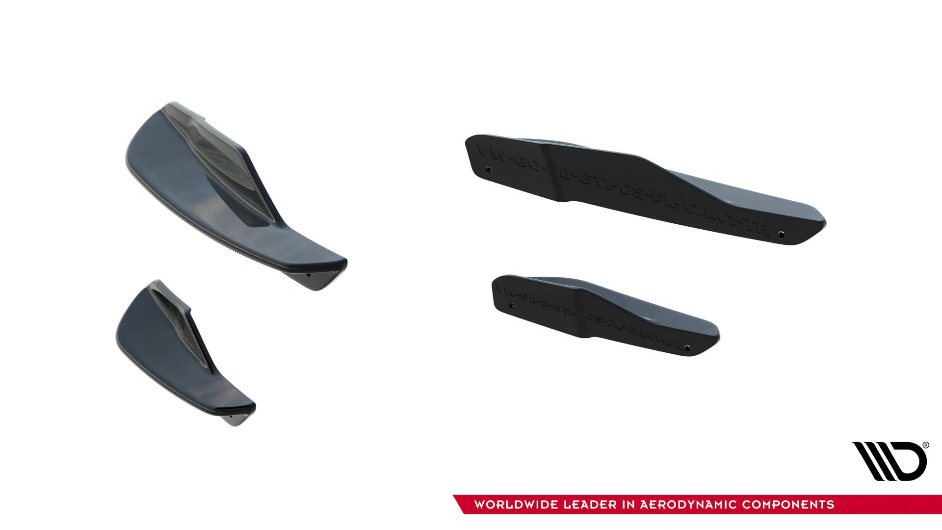 Maxton Design - Stoßstangen Flaps Wings vorne Canards für VW Golf GTI Clubsport Mk8 Facelift - Aerowerk.