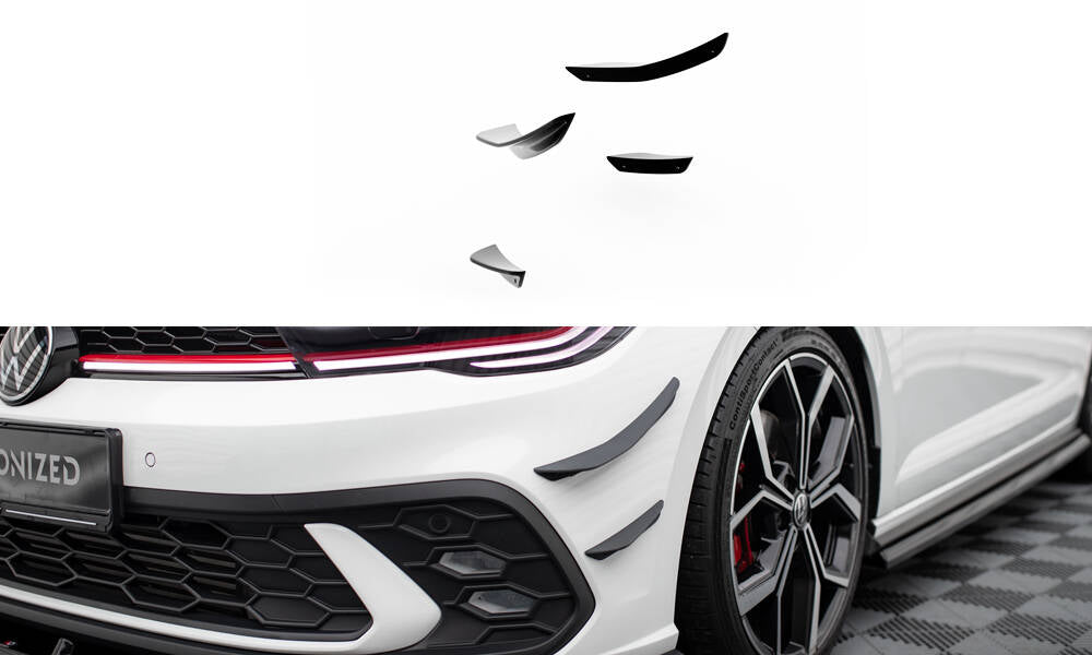 Maxton Design - Stoßstangen Flaps Wings vorne Canards für VW Polo GTI Mk6 Facelift - Aerowerk.