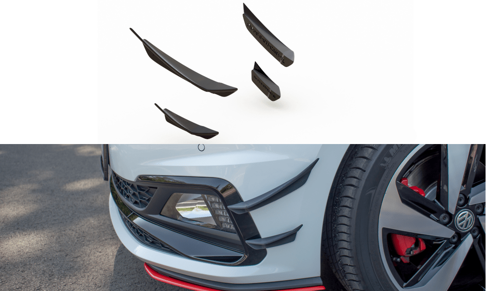 Maxton Design - Stoßstangen Flaps Wings vorne Canards für VW Polo GTI Mk6 - Aerowerk.