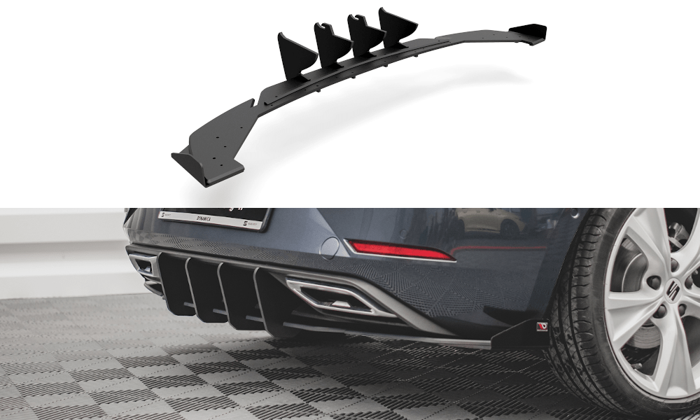 Maxton Design - Street Pro Diffusor Heck Ansatz + Flaps für Seat Leon FR Hatchback Mk4 - Aerowerk.