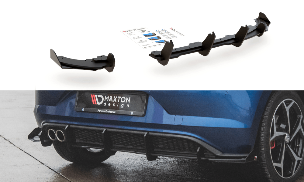 Maxton Design - Street Pro Diffusor Heck Ansatz +Flaps für Volkswagen Polo GTI Mk6 - Aerowerk.