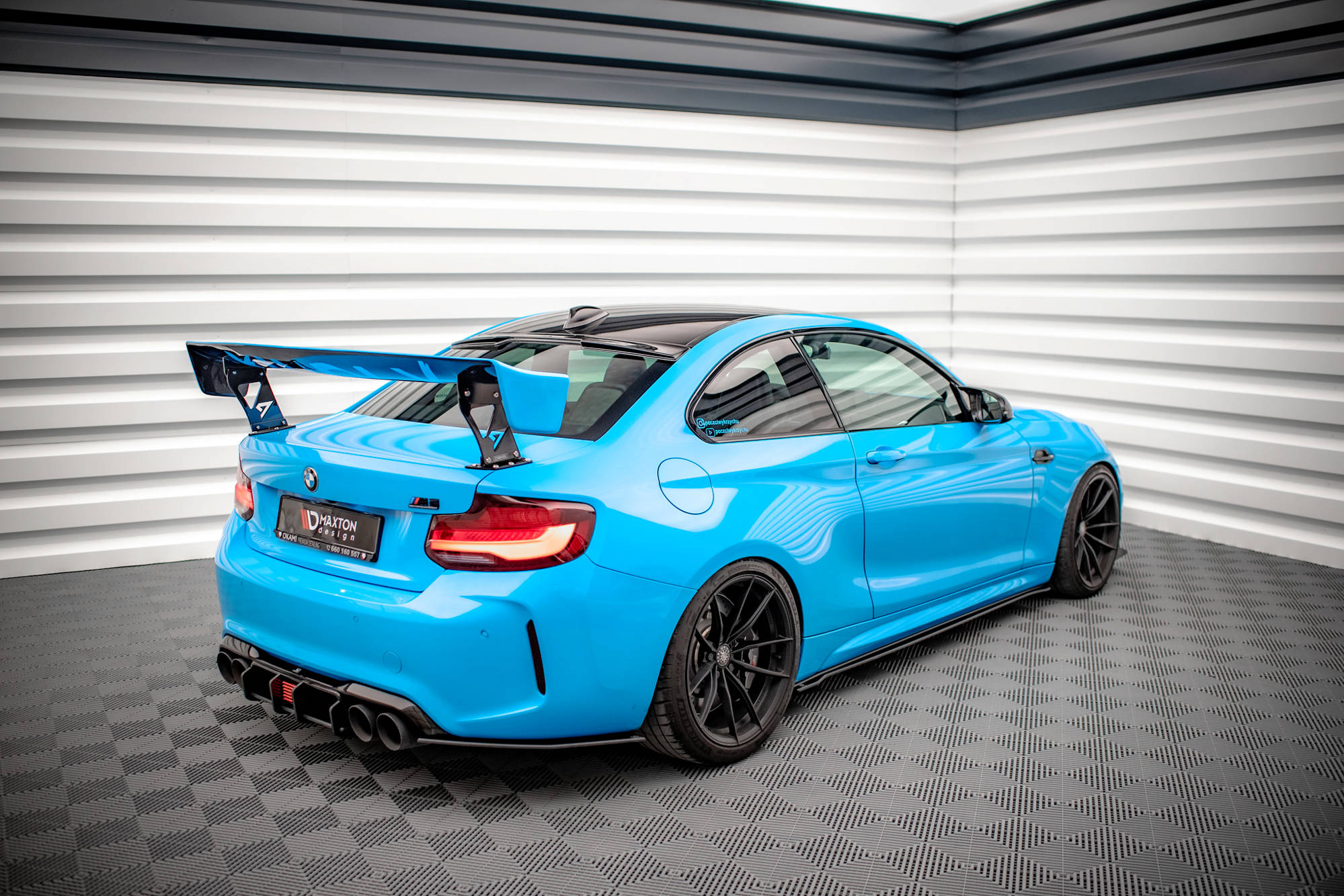 Maxton Design - Street Pro Flaps Heckansatz Diffusor für BMW M2 F87 - Aerowerk.