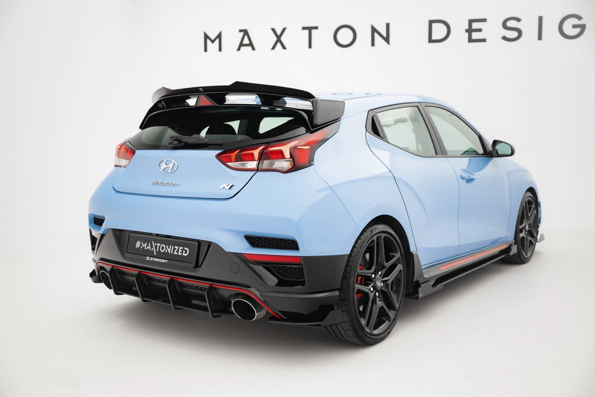 Maxton Design - Street Pro Flaps Heckansatz Flaps Heckansatz + Flaps für Hyundai Veloster N Mk2 - Aerowerk.