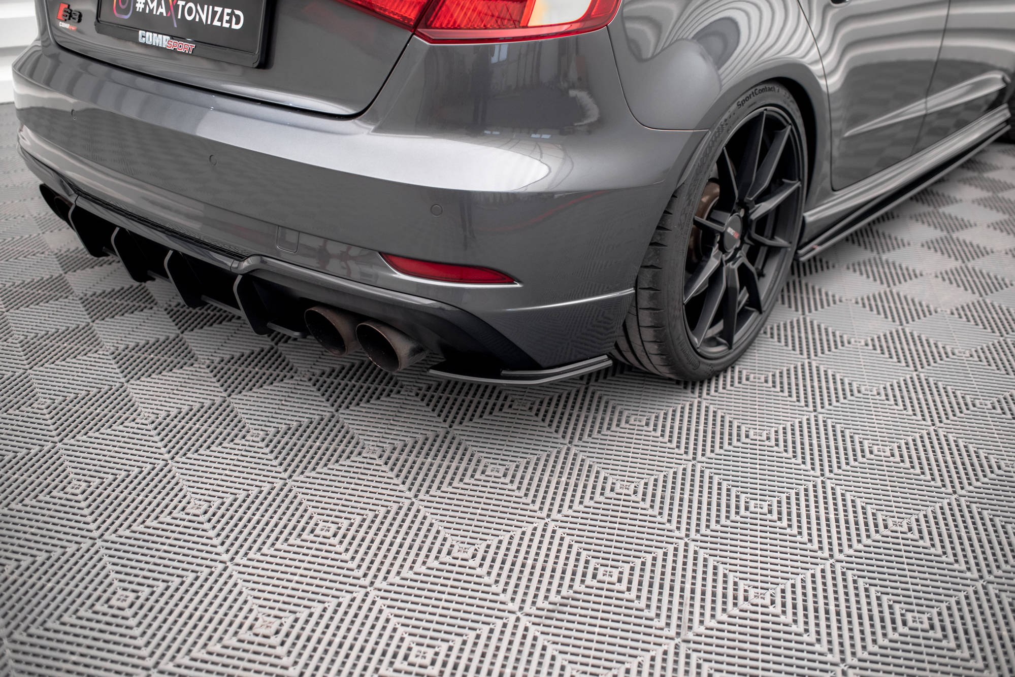 Maxton Design - Street Pro Flaps Heckansatz Flaps Heckansatz für Audi S3 Sportback 8V Facelift - Aerowerk.