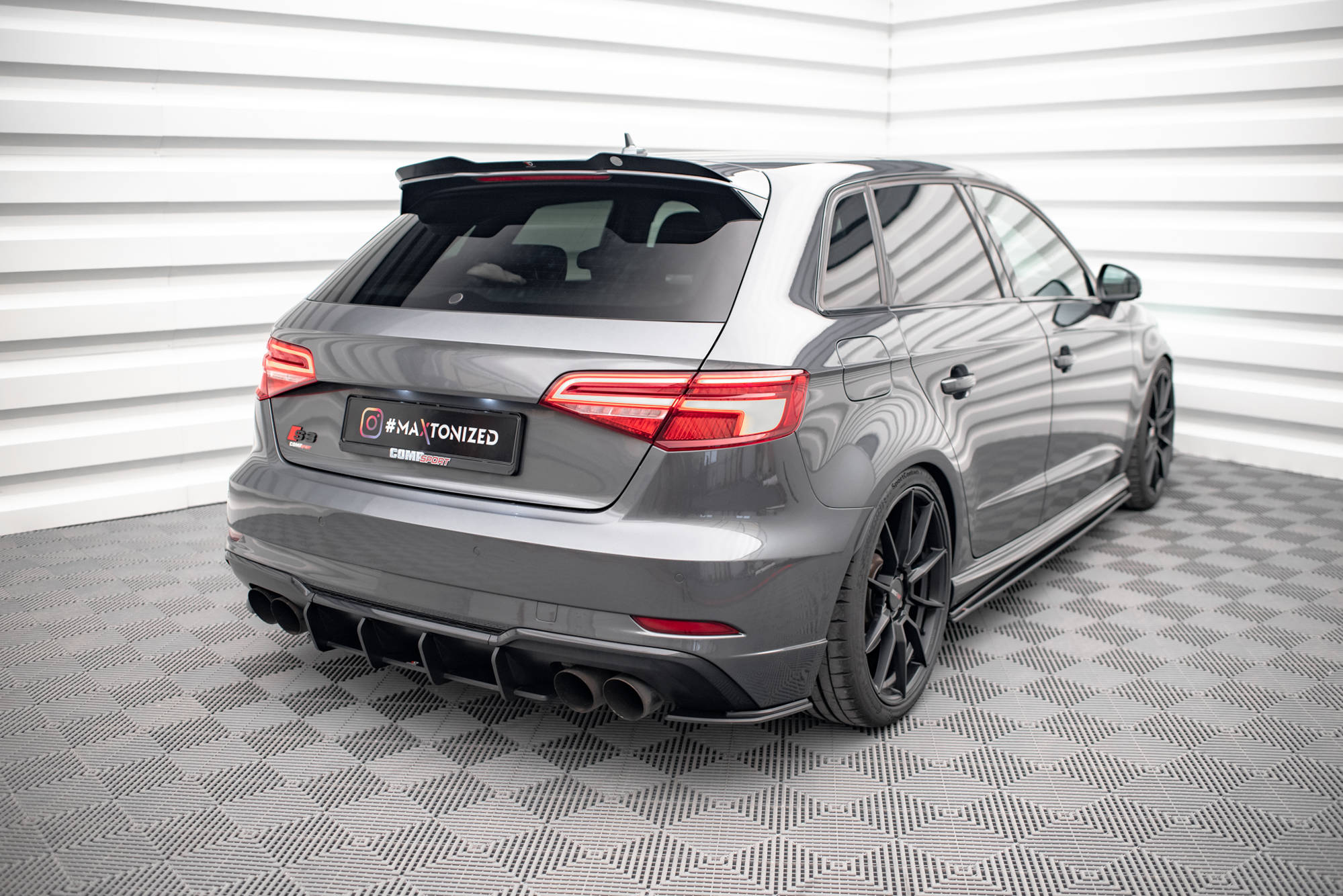 Maxton Design - Street Pro Flaps Heckansatz Flaps Heckansatz für Audi S3 Sportback 8V Facelift - Aerowerk.