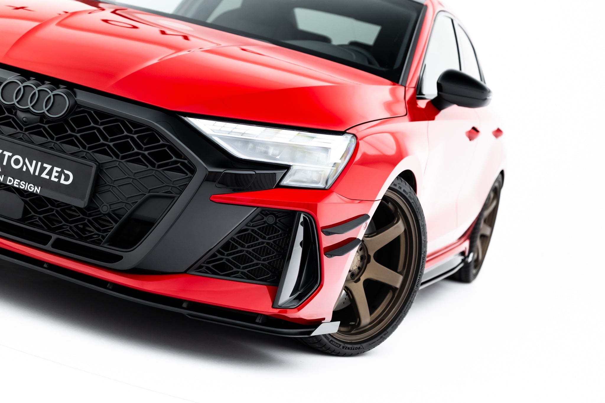Maxton Design - Street Pro Frontlippe + Flaps für Audi RS3 Limousine 8Y Facelift - Aerowerk.