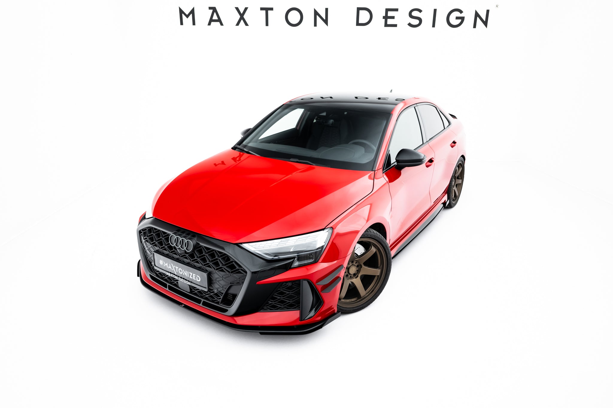 Maxton Design - Street Pro Frontlippe + Flaps für Audi RS3 Limousine 8Y Facelift - Aerowerk.