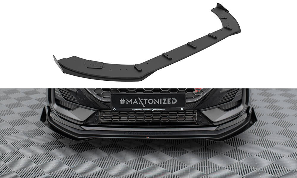Maxton Design - Street Pro Frontlippe + Flaps für Ford Fiesta ST Mk8 Facelift - Aerowerk.