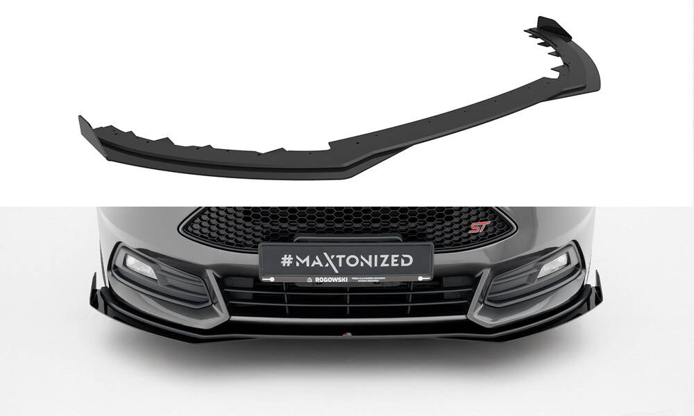Maxton Design - Street Pro Frontlippe + Flaps für Ford Focus ST Mk3 Facelift - Aerowerk.