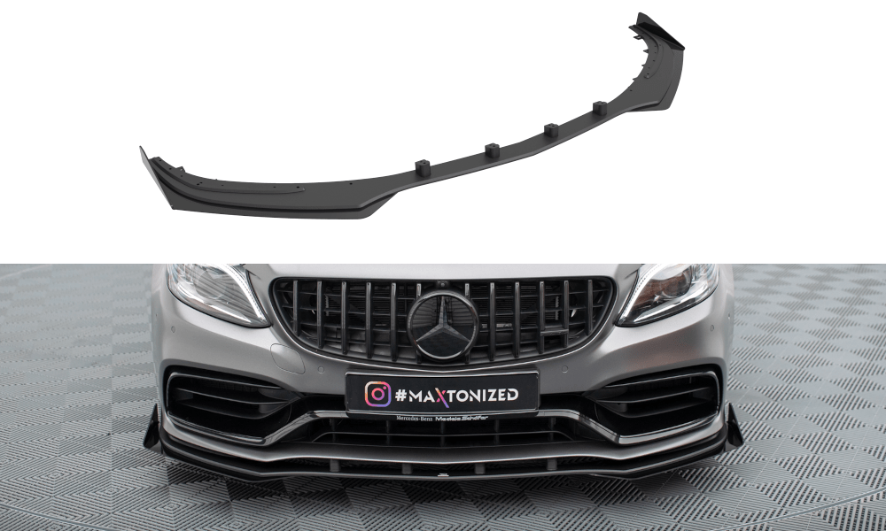 Maxton Design - Street Pro Frontlippe für +Flaps für + Flaps Mercedes - AMG C63 Limousine / Kombi W205 Facelift - Aerowerk.