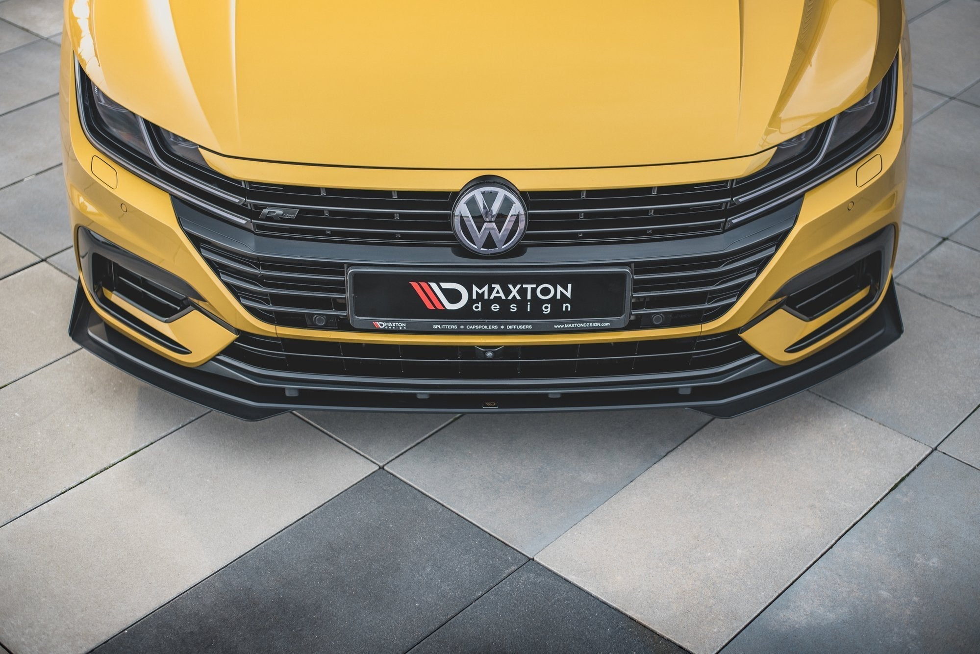 Maxton Design - Street Pro Frontlippe für + Flaps für VW Arteon R - Line - Aerowerk.