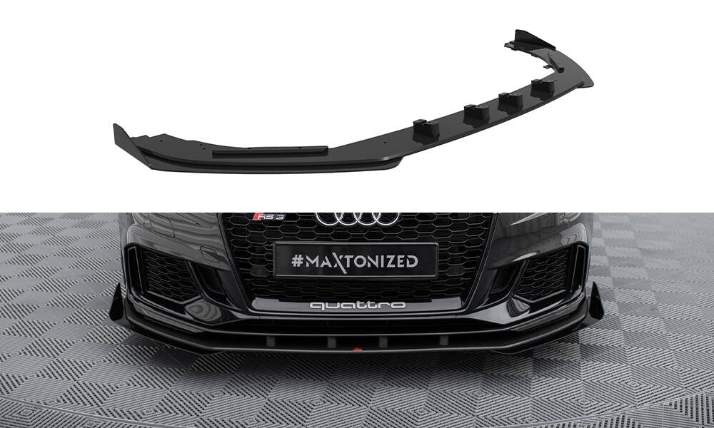 Maxton Design - Street Pro Frontlippe V1 für +Flaps für + Flaps Audi RS3 Limousine 8V Facelift - Aerowerk.
