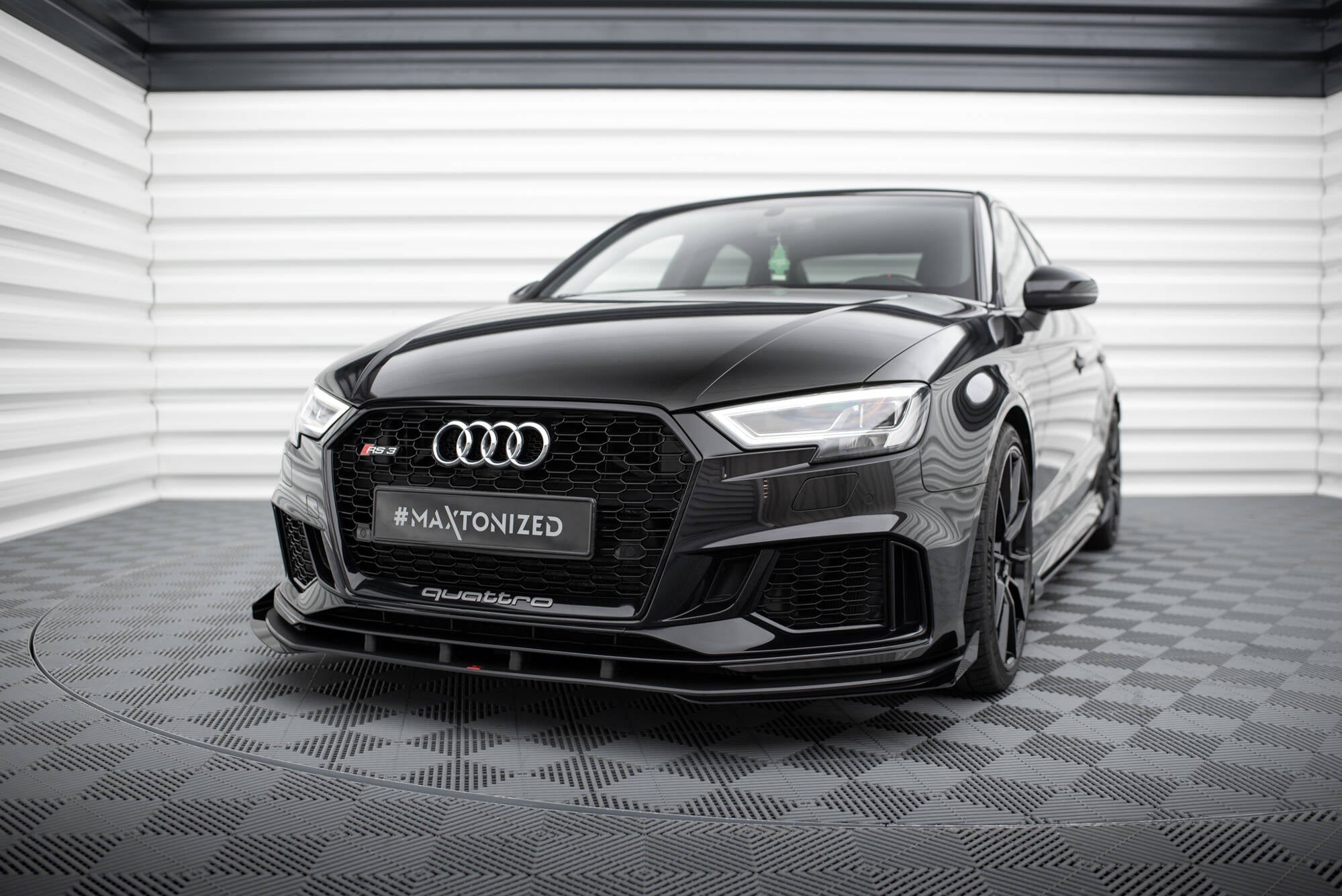 Maxton Design - Street Pro Frontlippe V1 für + Flaps für + Flaps Audi RS3 Limousine 8V Facelift - Aerowerk.