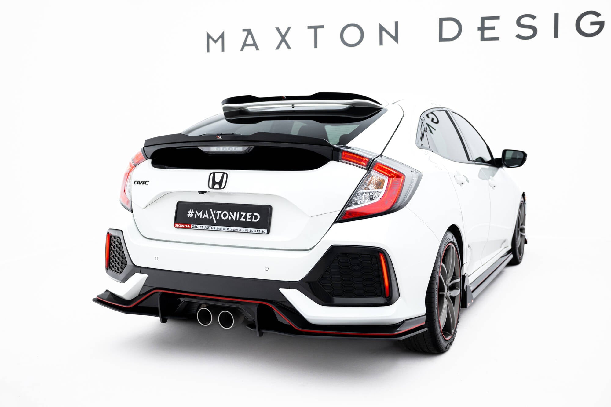Maxton Design - Street Pro Heck Ansatz Flaps Diffusor für Honda Civic Sport Mk 10 - Aerowerk.