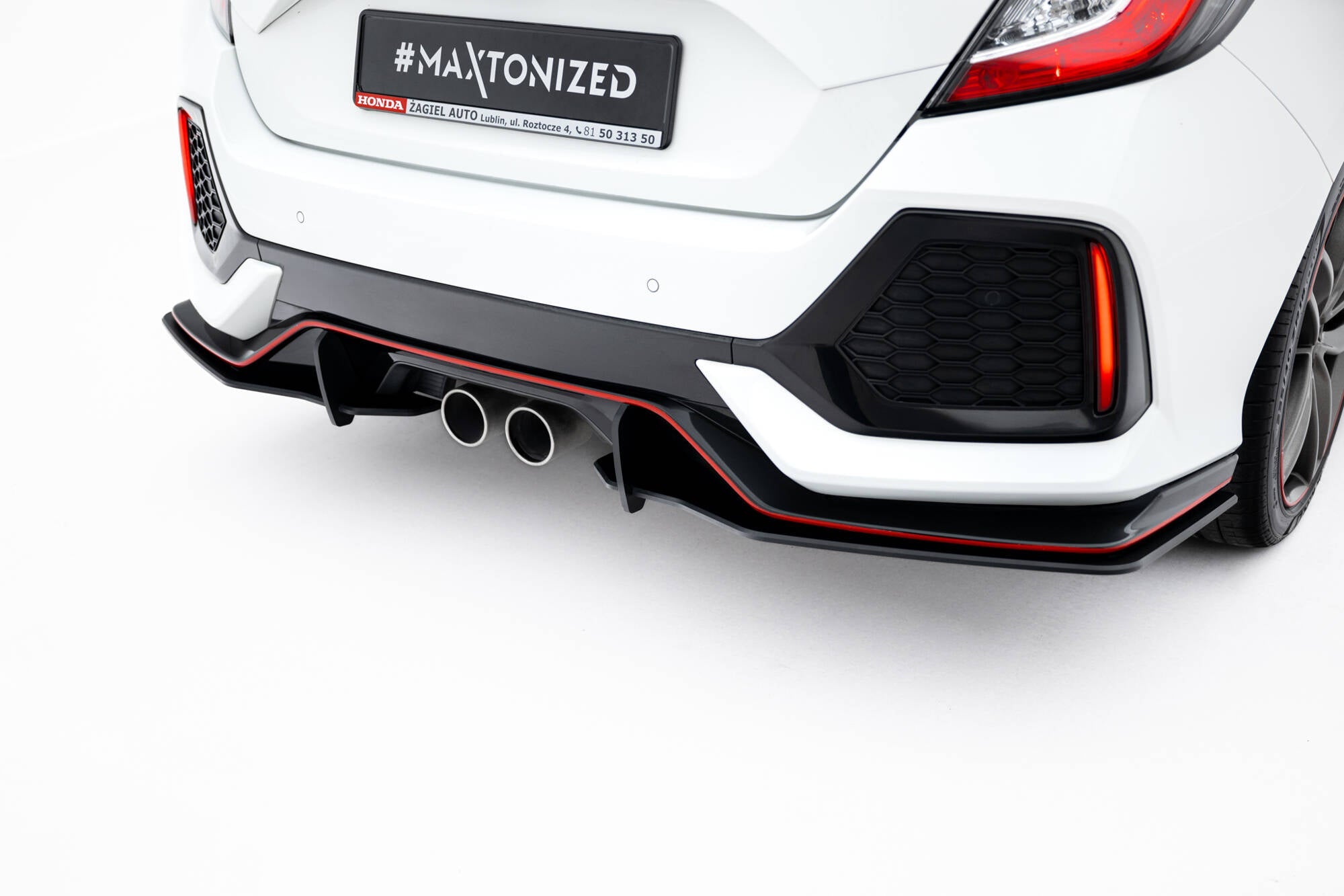 Maxton Design - Street Pro Heck Ansatz Flaps Diffusor für Honda Civic Sport Mk 10 - Aerowerk.