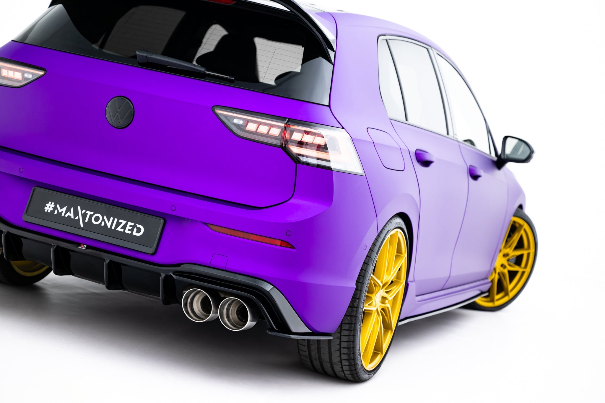 Maxton Design - Street Pro Heck Ansatz Flaps Diffusor V2 für VW Golf R Mk8 / Mk8 Facelift - Aerowerk.