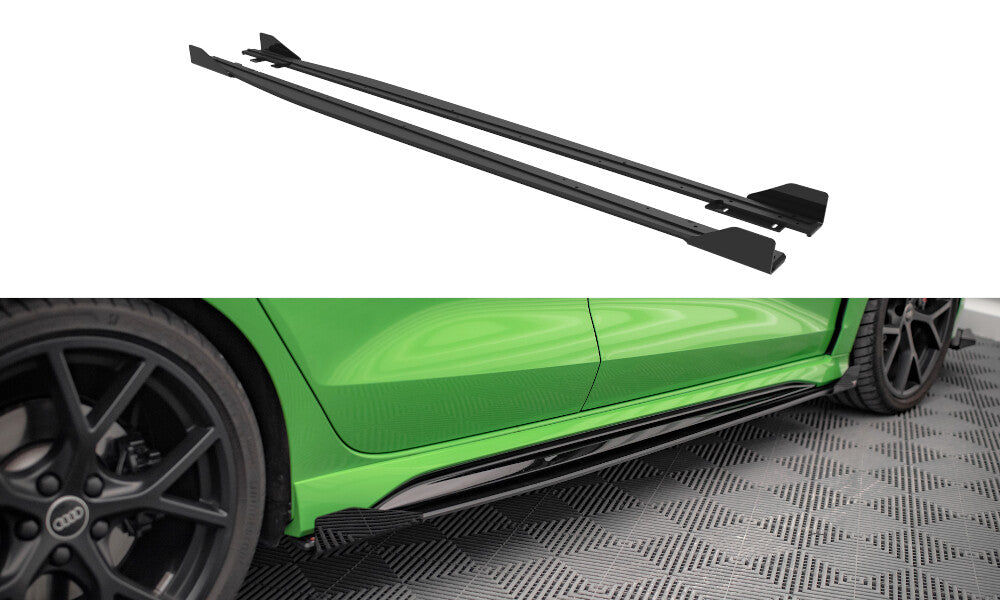 Street Pro Seitenschweller Ansatz Cup Leisten für Audi RS3 8Y Limousine - Aerowerk.