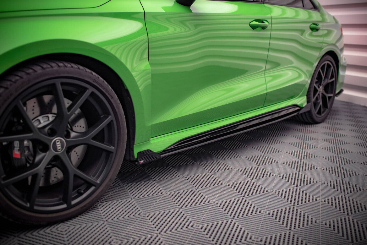 Street Pro Seitenschweller Ansatz Cup Leisten für Audi RS3 8Y Limousine - Aerowerk.