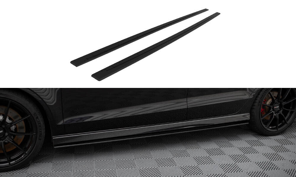 Street Pro Seitenschweller Ansatz Cup Leisten für Audi RS3 Limousine 8V Facelift - Aerowerk.
