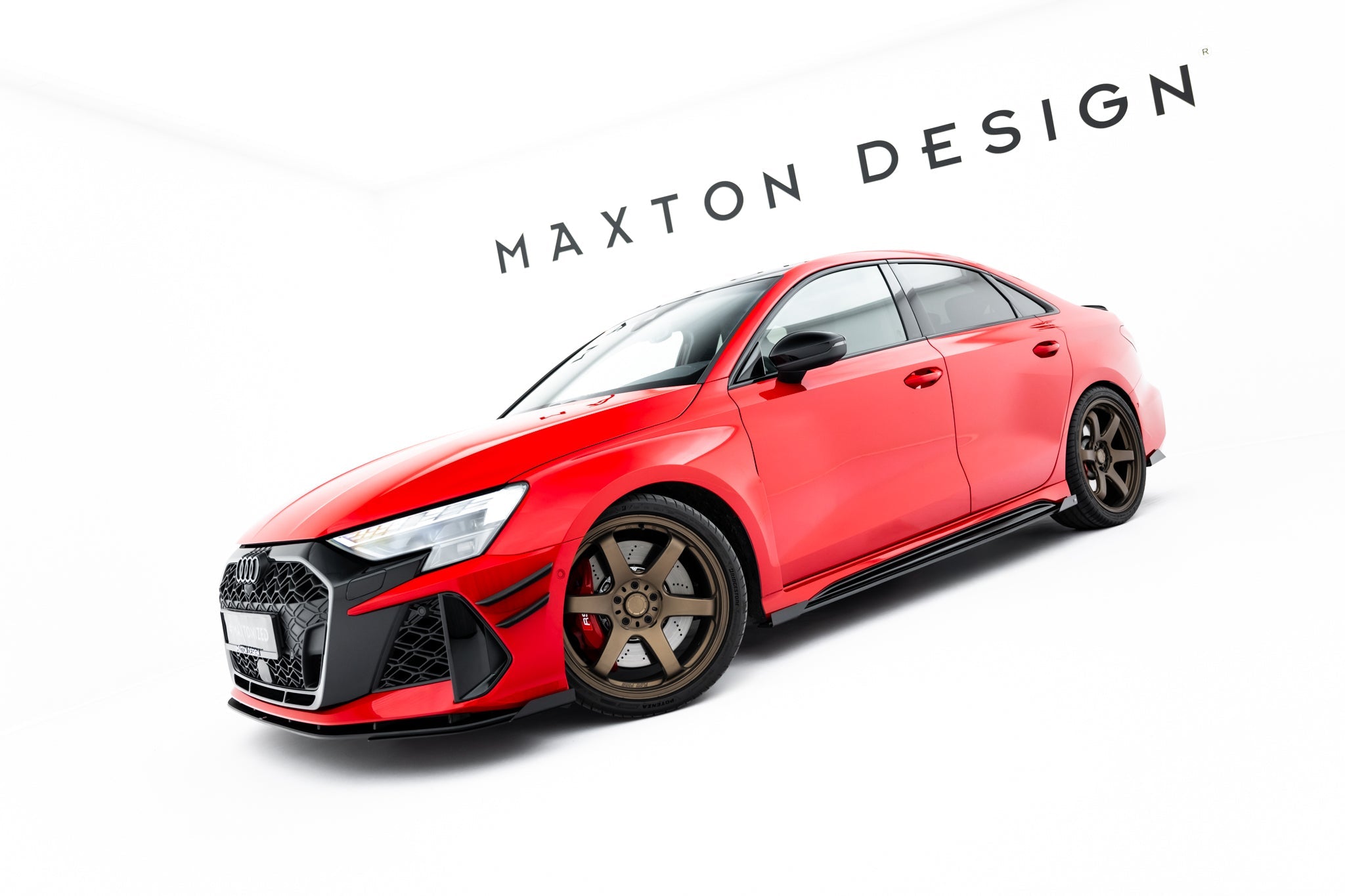 Maxton Design - Street Pro Seitenschweller Ansatz + Flaps für Audi RS3 Limousine 8Y Facelift - Aerowerk.