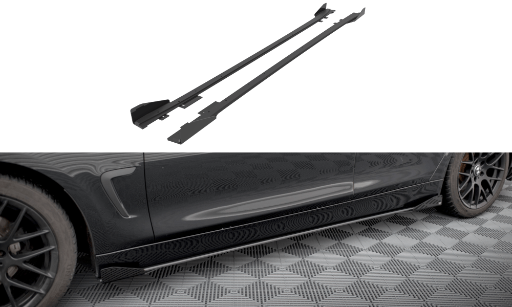 Maxton Design - Street Pro Seitenschweller Ansatz + Flaps für BMW 4er Gran Coupe F36 - Aerowerk.