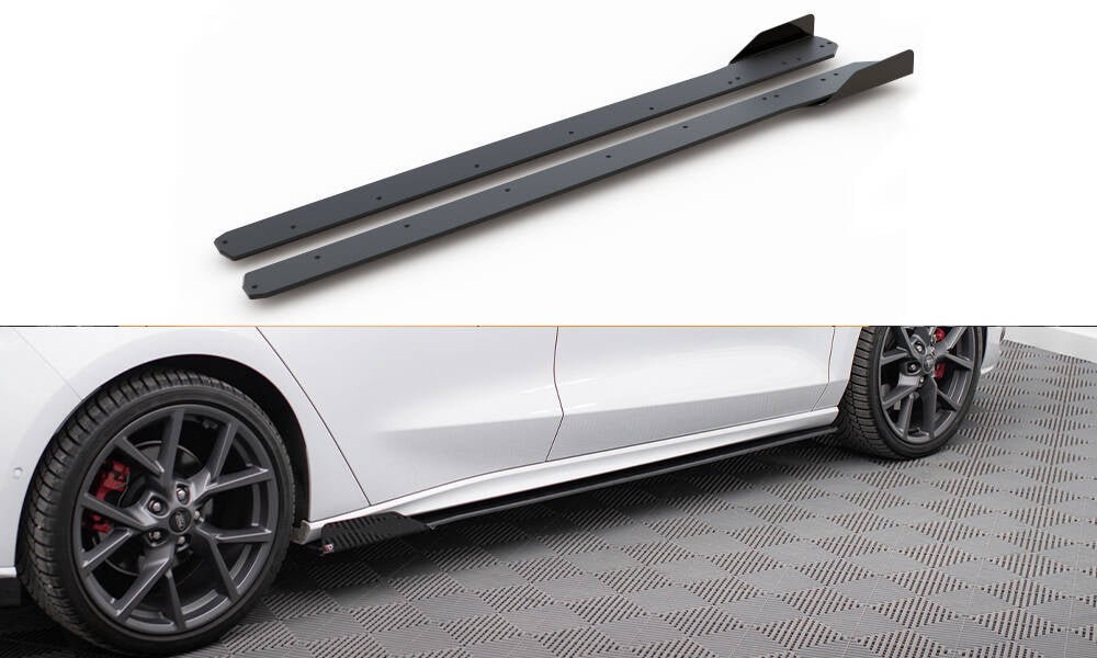 Maxton Design - Street Pro Seitenschweller Ansatz + Flaps für Ford Focus ST / ST - Line Mk4 - Aerowerk.