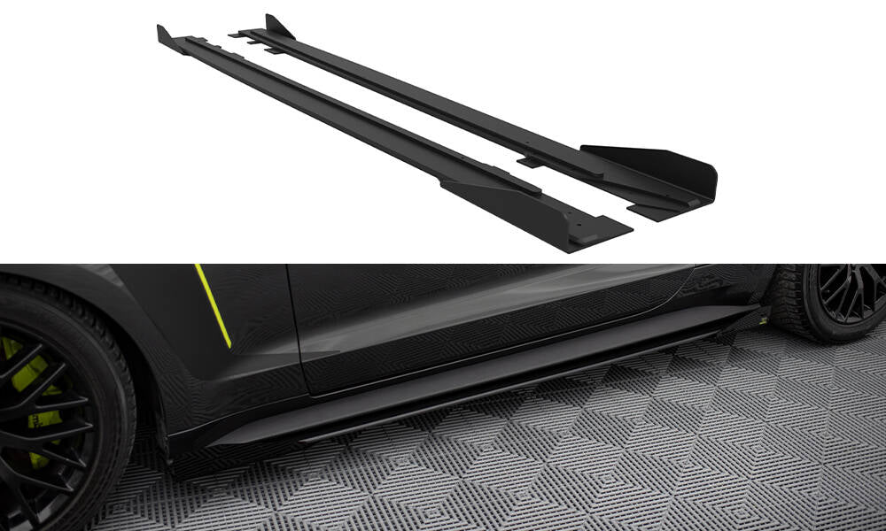 Maxton Design - Street Pro Seitenschweller Ansatz + Flaps für Ford Mustang GT Mk6 - Aerowerk.
