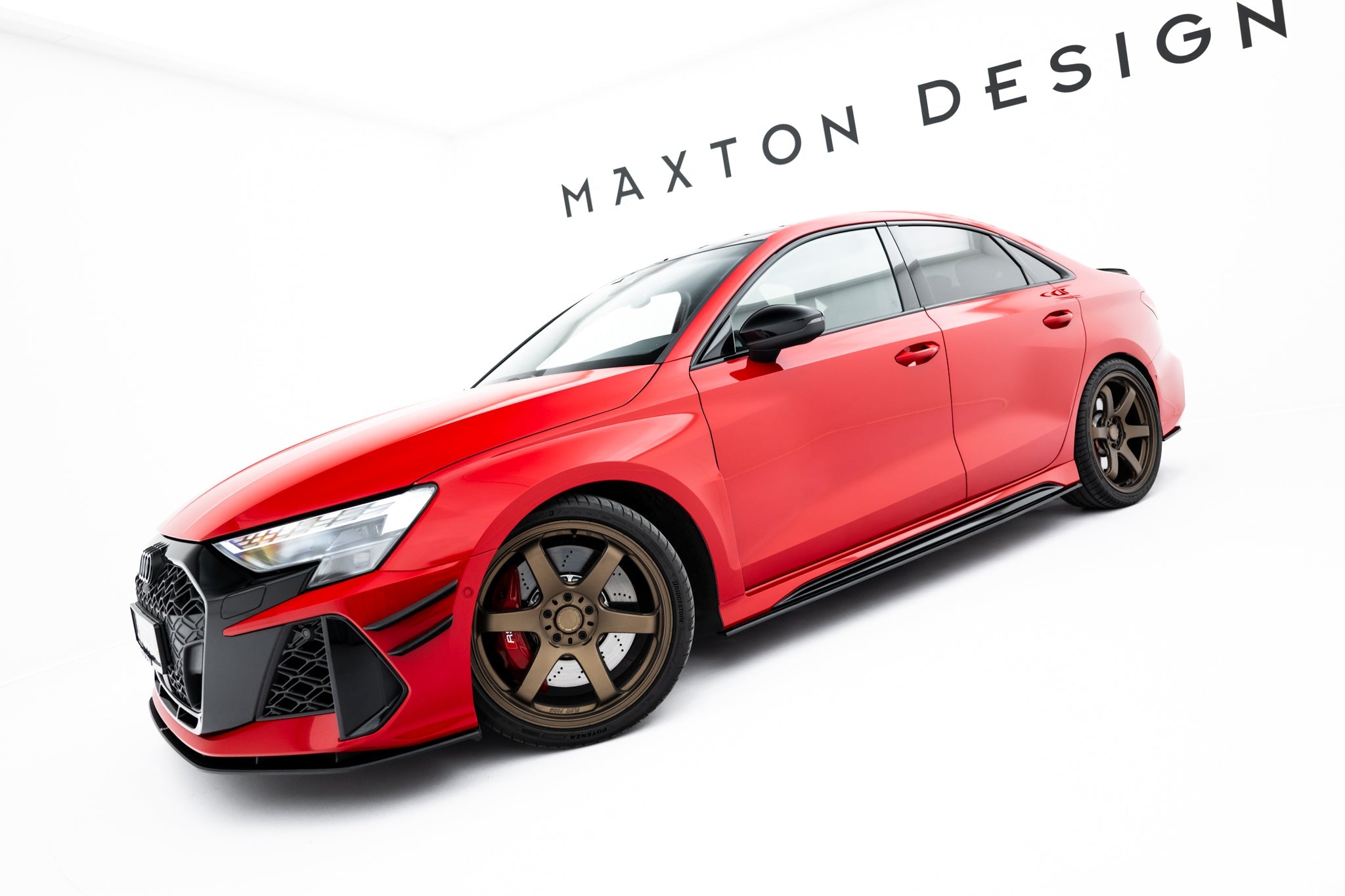 Maxton Design - Street Pro Seitenschweller Ansatz für Audi RS3 Limousine 8Y Facelift - Aerowerk.