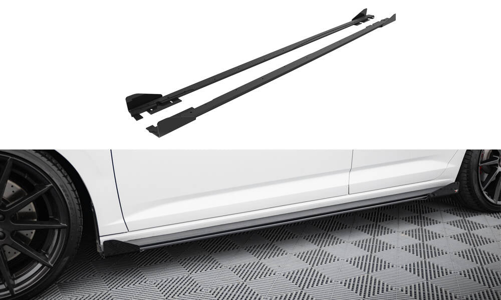Maxton Design - Street Pro Seitenschweller Ansatz für + Flaps Volkswagen Jetta GLI Mk7 - Aerowerk.