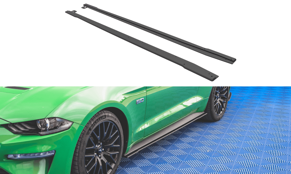 Maxton Design - Street Pro Seitenschweller V1 Ansatz für für Ford Mustang GT Mk6 Facelift - Aerowerk.