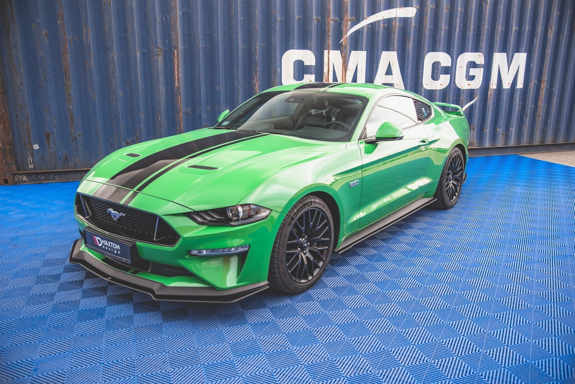 Maxton Design - Street Pro Seitenschweller V1 Ansatz für für Ford Mustang GT Mk6 Facelift - Aerowerk.