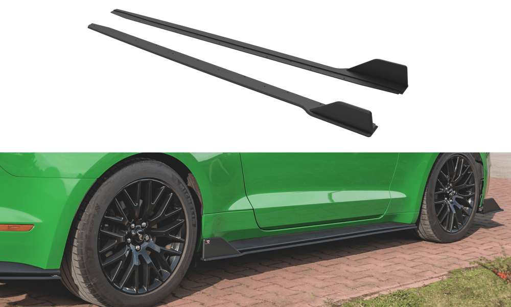 Maxton Design - Street Pro Seitenschweller V2 Ansatz für für Ford Mustang GT Mk6 Facelift - Aerowerk.